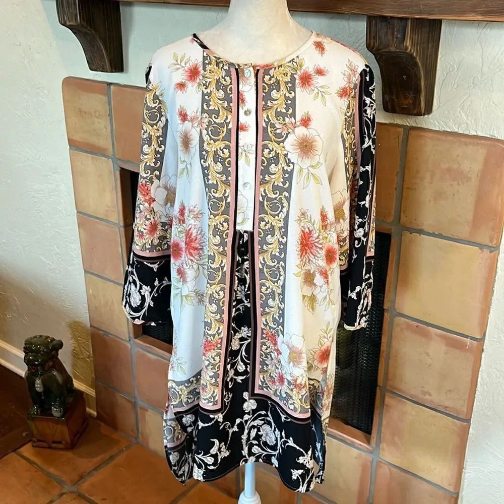 Anthropologie Fig and Flower Tunic, M!
